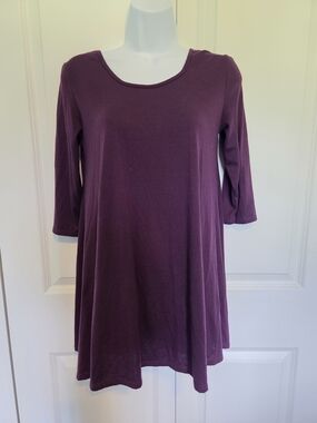 Plum Maternity Scoop Neck Swing Tunic